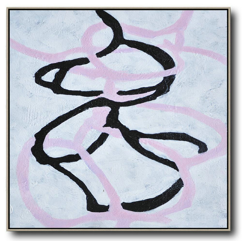 Large Modern Abstract Painting,Hand-Painted Oversized Minimal Painting On Canvas,Living Room Wall Art